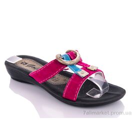 Шльопанці дитячі літні Літо K26-1512 fuchsia (30-35) (6 пар р.30-35) "DeMur" недорого оптом від прямого постачальника