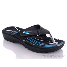 Шльопанці дитячі літні Літо K26-6101 black-blue (30-35) (6 пар р.30-35) "DeMur" недорого оптом від прямого постачальника