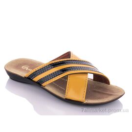 Шльопанці дитячі літні Літо K26-7144 yellow (30-35) (6 пар р.30-35) "DeMur" недорого оптом від прямого постачальника