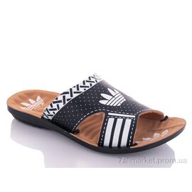 Фотография Шлепки детские летние Лето K26-Adik black-white (30-35) (6 пар р.30-35) "DeMur" недорого оптом от прямого поставщика