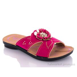 Фотография Шлепки детские летние Лето K26-Elena 2 fuchsia (25-29) (6 пар р.25-29) "DeMur" недорого оптом от прямого поставщика