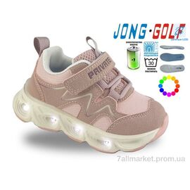 Фотография Кроссовки детские модные Весна/осень B12007-8 LED (8 пар р.23-30) "Jong Golf" недорого оптом от прямого поставщика