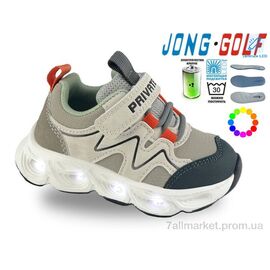 Фотография Кроссовки детские модные Весна/осень B12007-18 LED (8 пар р.23-30) "Jong Golf" недорого оптом от прямого поставщика