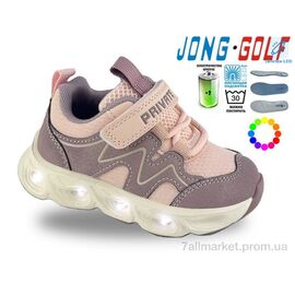 Фотография Кроссовки детские модные Весна/осень B12007-28 LED (8 пар р.23-30) "Jong Golf" недорого оптом от прямого поставщика