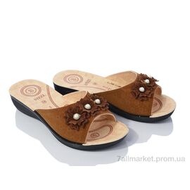 Фотография Шлепки женские облегченные Лето W26-052-6 beige (6 пар р.36-41) "DeMur" недорого оптом от прямого поставщика