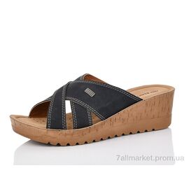 Фотография Шлепки женские облегченные Лето W26-329574 чорний (6 пар р.36-40) "DeMur" недорого оптом от прямого поставщика