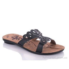 Фотография Шлепки женские облегченные Лето W26-6208 black (6 пар р.36-40) "DeMur" недорого оптом от прямого поставщика