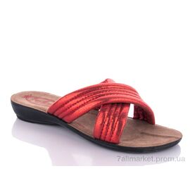 Фотография Шлепки женские облегченные Лето W26-7153 red (6 пар р.36-40) "DeMur" недорого оптом от прямого поставщика