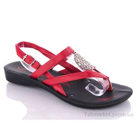 Фотография Босоножки женские летние Лето W26-Collar red (6 пар р.37-41) "DeMur" недорого оптом от прямого поставщика