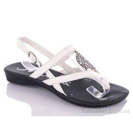 Фотография Босоножки женские летние Лето W26-Collar white (6 пар р.37-41) "DeMur" недорого оптом от прямого поставщика