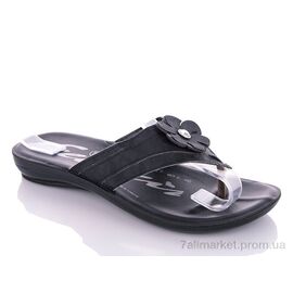 Фотография Шлепки женские облегченные Лето W26-Elegant black (6 пар р.36-40) "DeMur" недорого оптом от прямого поставщика