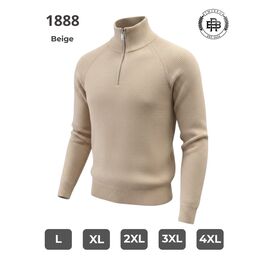 Фотография Свитер мужской 1888 beige р.L-5XL "2BRO" недорого оптом от прямого поставщика