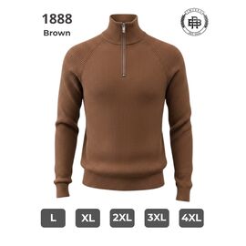 Фотография Свитер мужской 1888 brown р.L-5XL "2BRO" недорого оптом от прямого поставщика