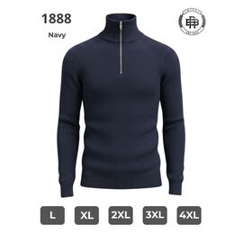 Фотография Свитер мужской 1888 navy р.L-5XL "2BRO" недорого оптом от прямого поставщика