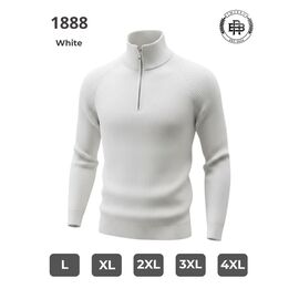 Фотография Свитер мужской 1888 white р.L-5XL "2BRO" недорого оптом от прямого поставщика