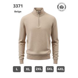 Фотография Свитер мужской 3371 beige р.L-5XL "2BRO" недорого оптом от прямого поставщика