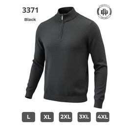 Фотография Свитер мужской 3371 black р.L-5XL "2BRO" недорого оптом от прямого поставщика