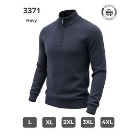 Фотография Свитер мужской 3371 navy р.L-5XL "2BRO" недорого оптом от прямого поставщика