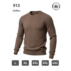 Фотография Свитер мужской 913 coffee р.L-5XL "2BRO" недорого оптом от прямого поставщика