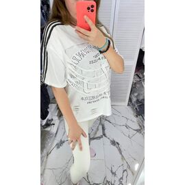 Фотография Футболка женская 6296 white р.M-L "Karon" недорого оптом от прямого поставщика