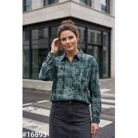 Фотография Рубашка женская 16893 green р.44-48 "Kosta" недорого оптом от прямого поставщика