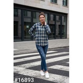 Фотография Рубашка женская 16893 l.blue р.44-48 "Kosta" недорого оптом от прямого поставщика