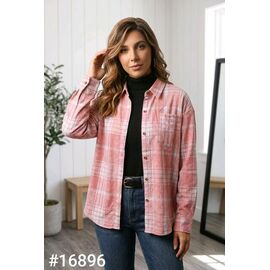 Фотография Рубашка женская 16896 pink р.44-48 "Kosta" недорого оптом от прямого поставщика
