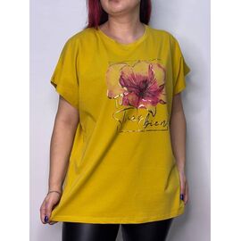 Фотография Футболка женская 5502 yellow р.50-54 "Kosta" недорого оптом от прямого поставщика