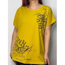 Фотография Футболка женская 5535 yellow р.50-54 "Kosta" недорого оптом от прямого поставщика