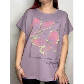 Фотография Футболка женская 5537 lilac р.50-54 "Kosta" недорого оптом от прямого поставщика