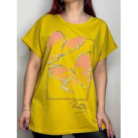 Фотография Футболка женская 5537 yellow р.50-54 "Kosta" недорого оптом от прямого поставщика