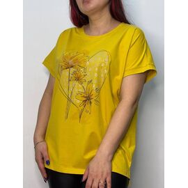 Фотография Футболка женская 8103 yellow р.50-54 "Kosta" недорого оптом от прямого поставщика