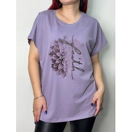 Фотография Футболка женская E013 lilac р.50-54 "Kosta" недорого оптом от прямого поставщика