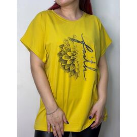 Фотография Футболка женская E013 yellow р.50-54 "Kosta" недорого оптом от прямого поставщика