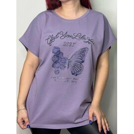 Фотография Футболка женская E020 lilac р.50-54 "Kosta" недорого оптом от прямого поставщика