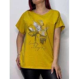Фотография Футболка женская E021 yellow р.50-54 "Kosta" недорого оптом от прямого поставщика