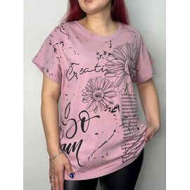 Фотография Футболка женская E036 pink р.50-54 "Kosta" недорого оптом от прямого поставщика
