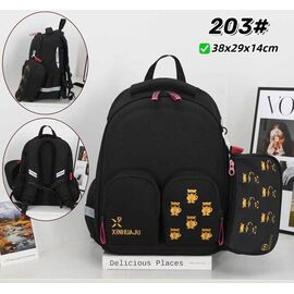 Фотография Рюкзак детский на девочку 203 black р.38-28-14 "Candy bags" недорого от прямого поставщика