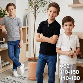 Фотография Футболка детская на мальчика 062-1 black р.7-11 "Фунтик" недорого оптом от прямого поставщика