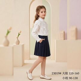 Фотография Блузка детская на девочку 23019 white р.4-8 "Фунтик" недорого оптом от прямого поставщика