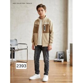 Фотография Кофта детская спортивная на мальчика 2393 beige р.10-12 "Фунтик" недорого оптом от прямого поставщика