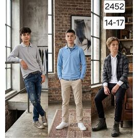 Фотография Свитер детский на мальчика 2452 white р.14-17 "Фунтик" недорого оптом от прямого поставщика