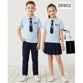 Фотография Футболка детская унисекс 26902 l.blue р.9-13 "Фунтик" недорого оптом от прямого поставщика