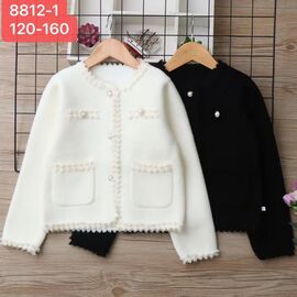 Фотография Кофта детская на девочку 8812-1 black р.7-11 "Фунтик" недорого оптом от прямого поставщика
