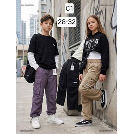 Фотография Штаны детские спортивные унисекс C01 purple р.8-12 "Фунтик" недорого оптом от прямого поставщика