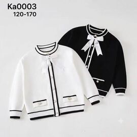 Фотография Кофта детская на девочку KA0003 white р.5-9 "Фунтик" недорого оптом от прямого поставщика