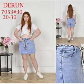 Фотография Юбка-шорты женская 7053 l.blue р.30-36 "LILY" недорого оптом от прямого поставщика