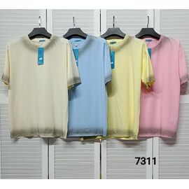 Фотография Футболка женская 7311 yellow р.46-52 "LOOK" недорого оптом от прямого поставщика