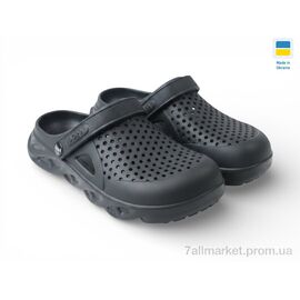 Фотография Кроксы мужские легкие Лето С92  чорний (6 пар р.41-45) "Rai shoes" недорого оптом от прямого поставщика