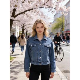 Куртка жіноча демісезонна 601 blue р.M-3XL "Jacket" недорого оптом від прямого постачальника
